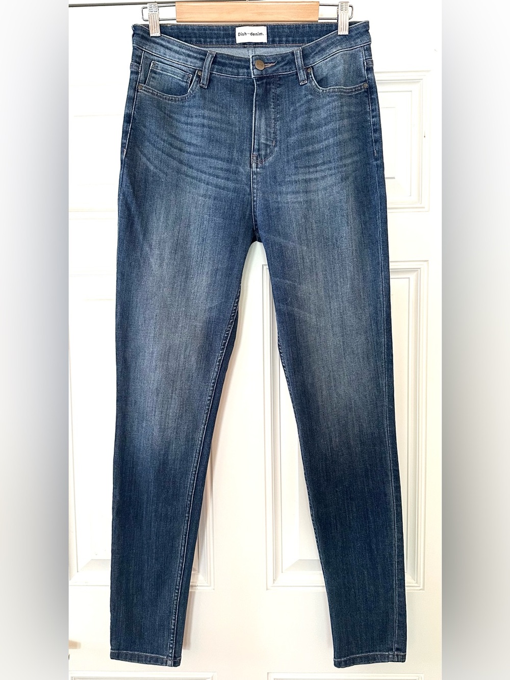 DUER Dish Denim High Rise Skinny Jeans Size 29 L31 Stretch Performance Med Wash
